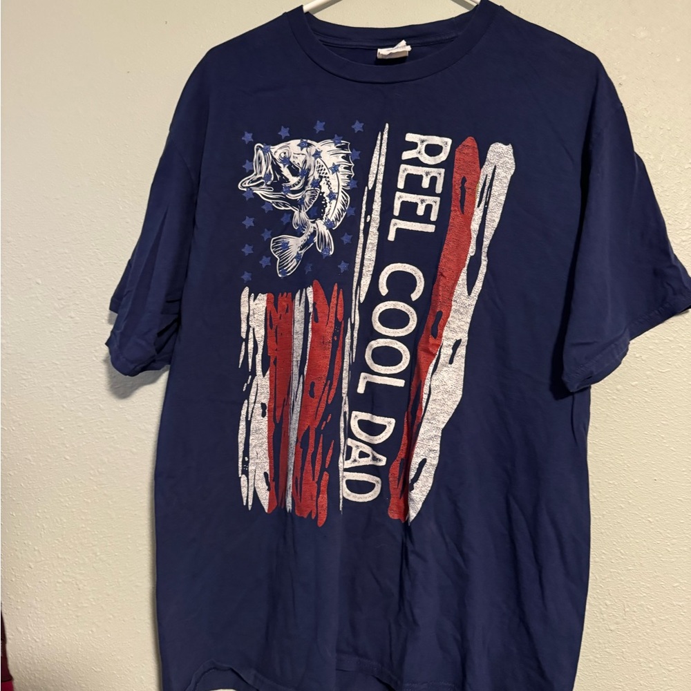 Port and Company Navy Reel Cool Dad Tee